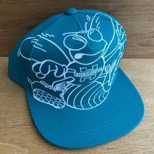 MITCHELL & NESS CHARLOTTE HORNETS OUTLINE EMBROIDERY PRO PINCH SNAPBACK HAT Teal